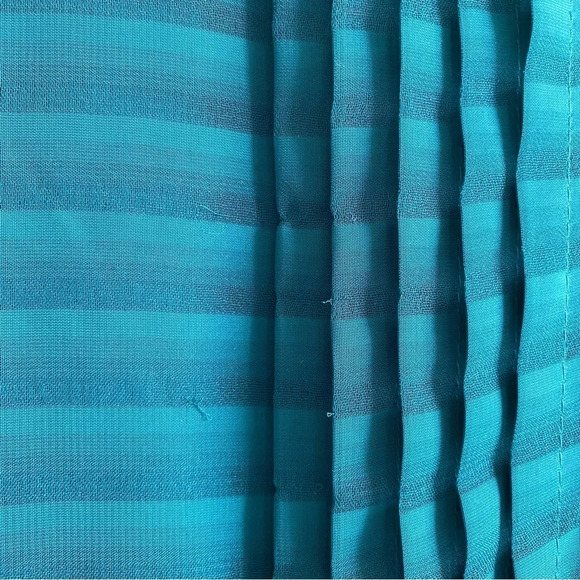 BANANA  Republic Teal Pleated Peplum Tank Top Size 6 - Picture 10 of 13